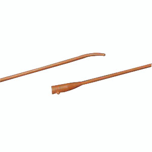 Coude Tiemann Two-Eye Latex Catheter 14 Fr 16" (57120614, 12/CA)
