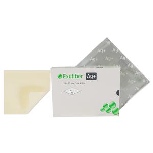 Exufiber Ag+ Gelling Fiber Dressing, 4" x 4.8" (SC603422, 10/BX)