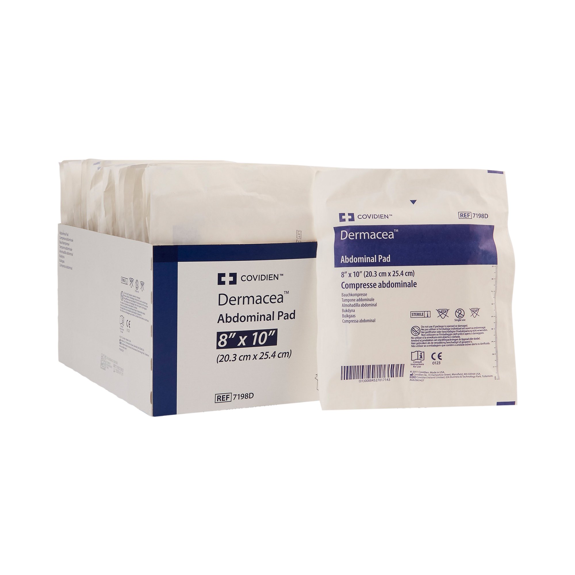 Dermacea Abdominal Gauze Pad, Sterile, 8" x 10" (687198D)