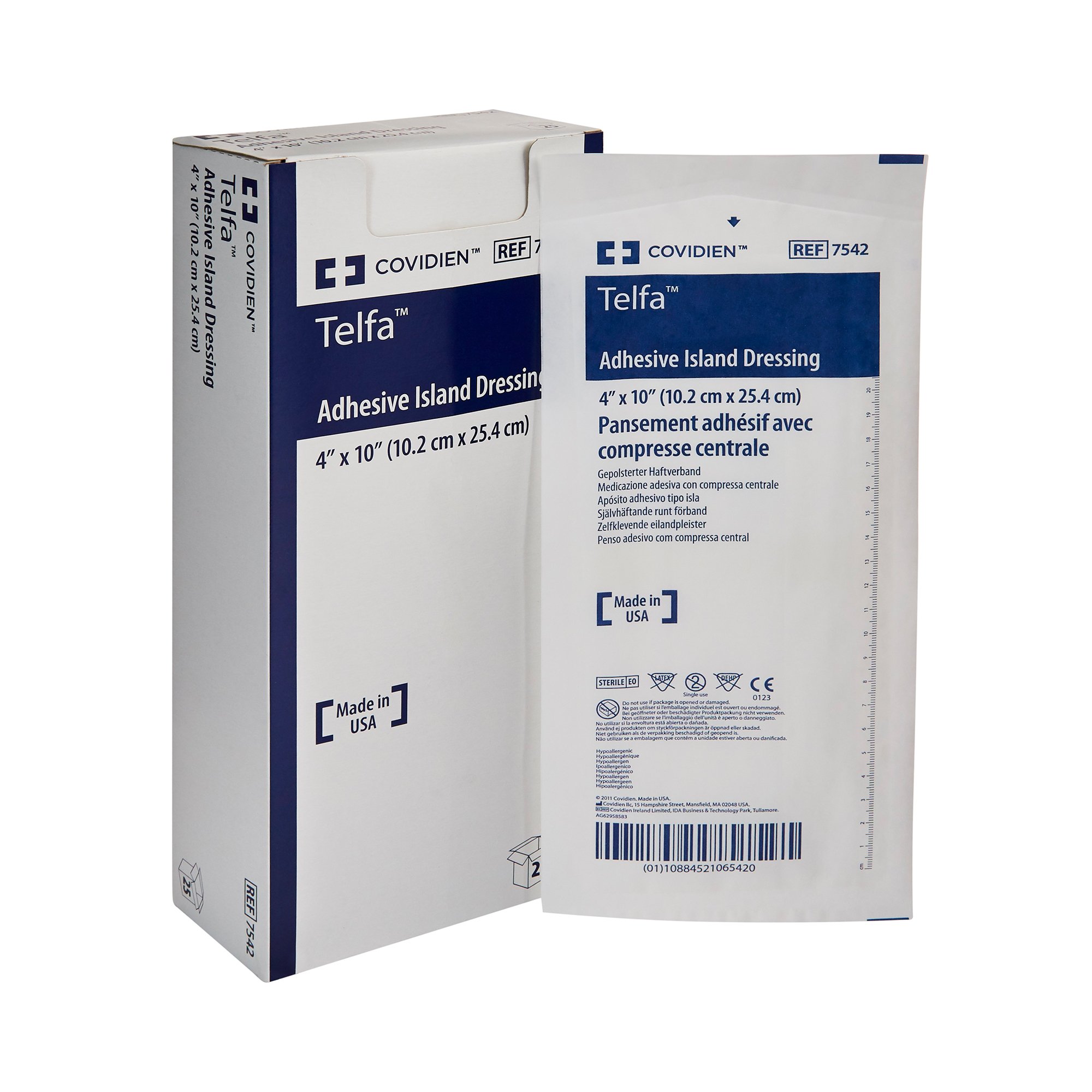 Telfa Adhesive Island Dressing 4" x 10"
