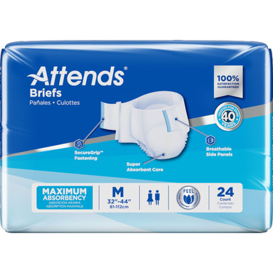 Attends DermaDry Advance Briefs Medium 32" - 44" (48DDA20)