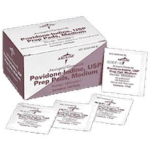 Povidone Iodine 10% USP, Prep Pad (100 count) (60093917, 100/BX)