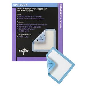OptiLock Non-Adhesive Dressing 6.5" x 10" with 5.5" x 8.9" Pad (60MSC64610EP, 10/BX)