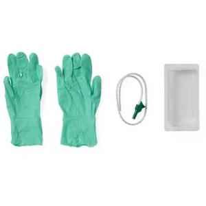 Medline Industries Suction Catheter Kit 14Fr with Contro-vac Valve, Pair of Vinyl Gloves, Coiled Whistle Tip, Sterile, Latex-free (DYND40982, Each)