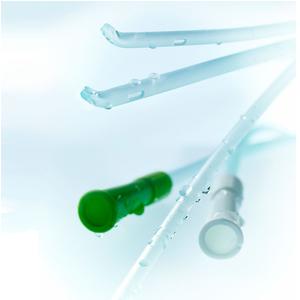 Coloplast Speedicath® Male Intermittent Catheter, Tapered Coude Tip, Lubricated, Sterile, PVC, 14Fr, 14" L (#28494)