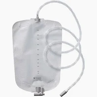 Coloplast Conveen® Security+ Contoured Leg Bag, 28 oz Large, Pre-Attached 18" Anti-Kink Tubing, Anti-Reflux Valve, Latex-Free, Soft Cloth Backing (625174, 10/BX)