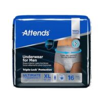 Attends Men's Underwear, X-Large, 58" - 64" (Case 64 Eaches) 48ADUM45