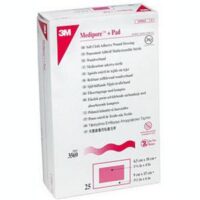 3M Medipore™ Plus Pad Soft Cloth Adhesive Wound Dressing, Sterile 3-1/2" x 8" with 1-3/4" x 6" Pad (883570, 25/BX)